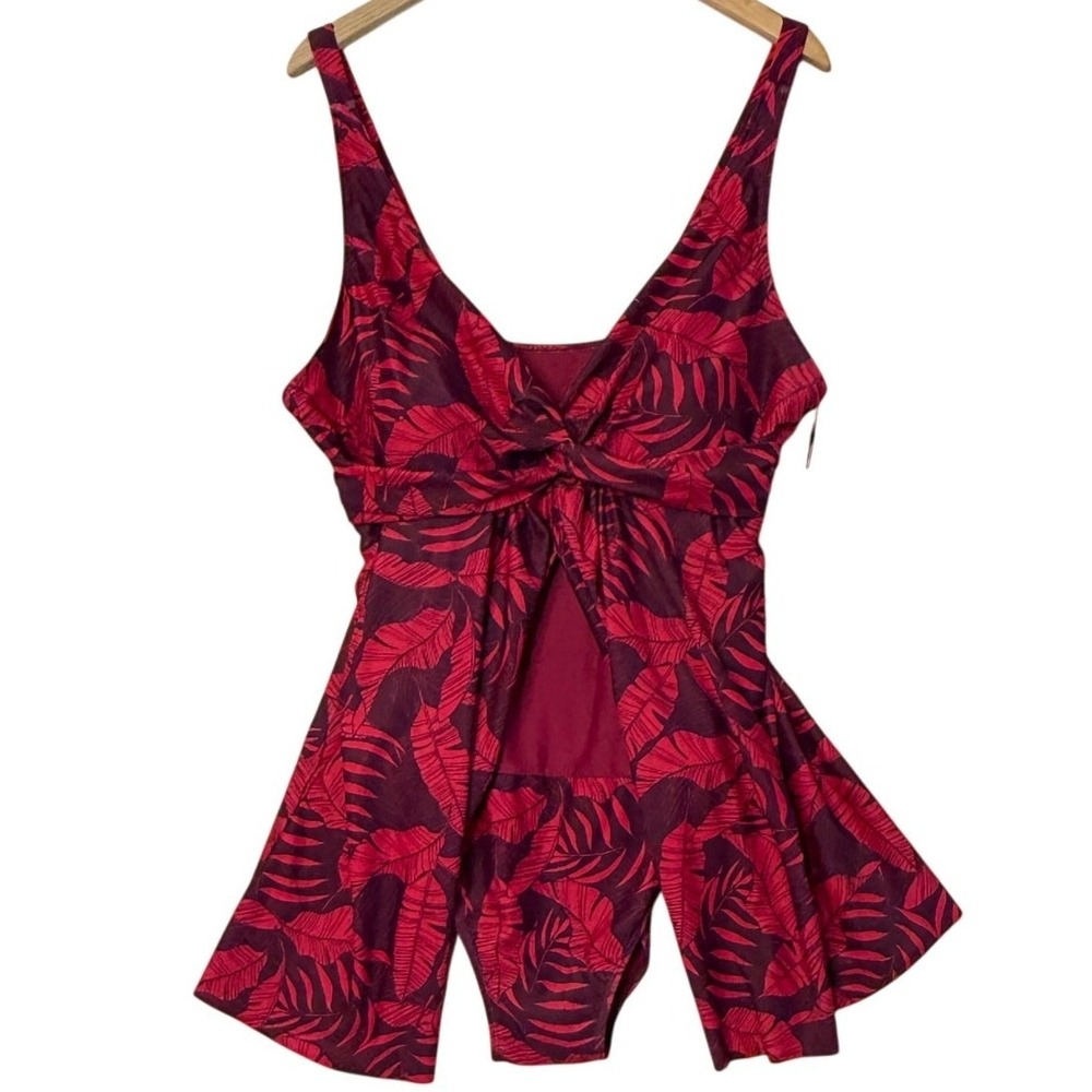 Slim Fit One Piece‎ Tropical Swimwear Size 1X
